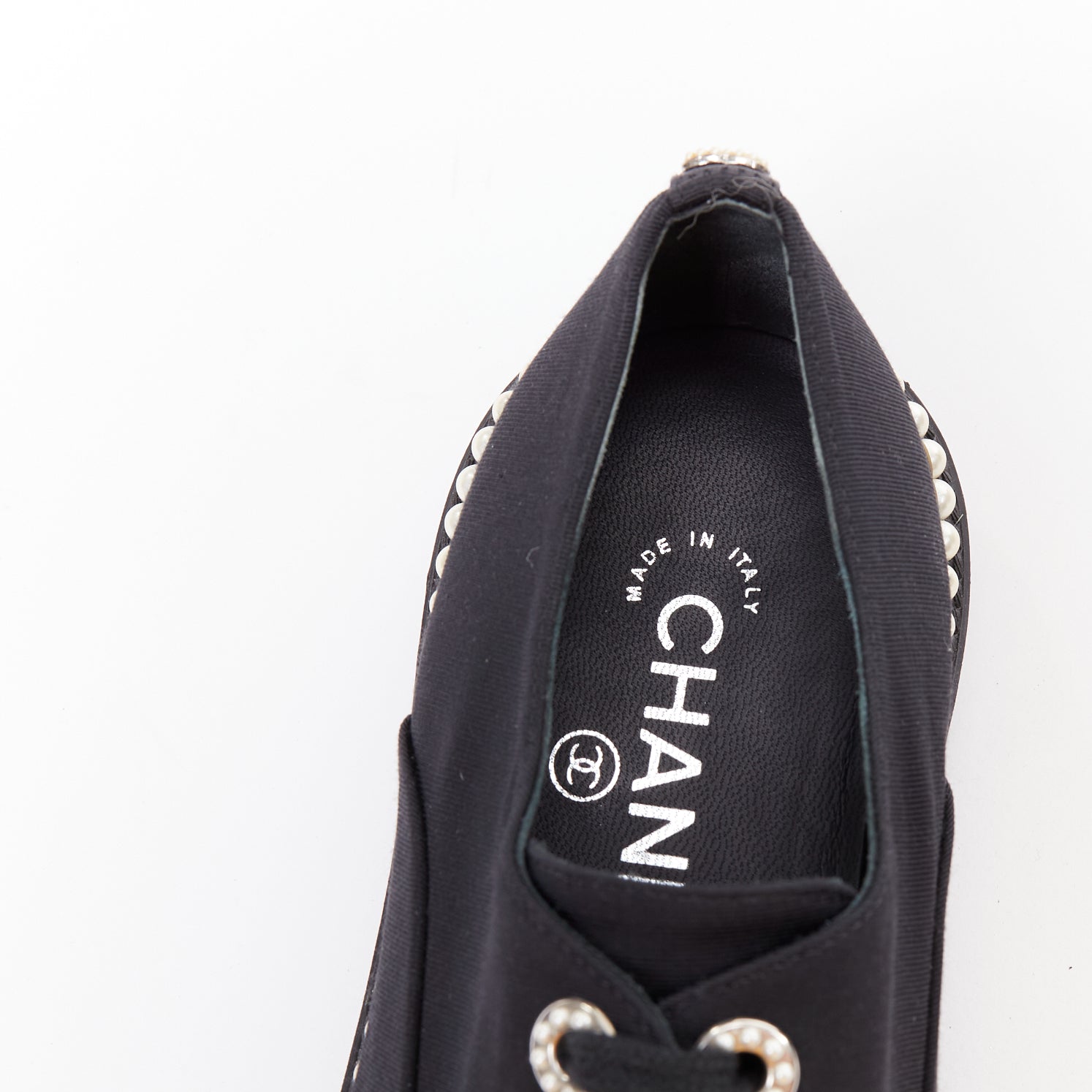 Chanel Pearl Trim Oxfords - Image 11