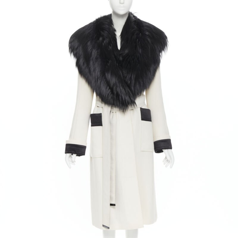 Tom Ford White Fox Fur Robe Coat