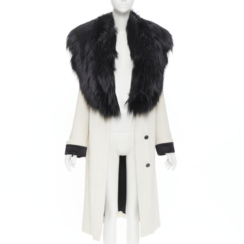 Tom Ford White Fox Fur Robe Coat - Image 6