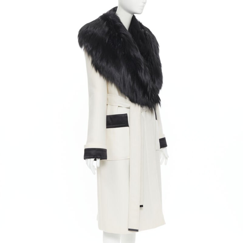 Tom Ford White Fox Fur Robe Coat - 4