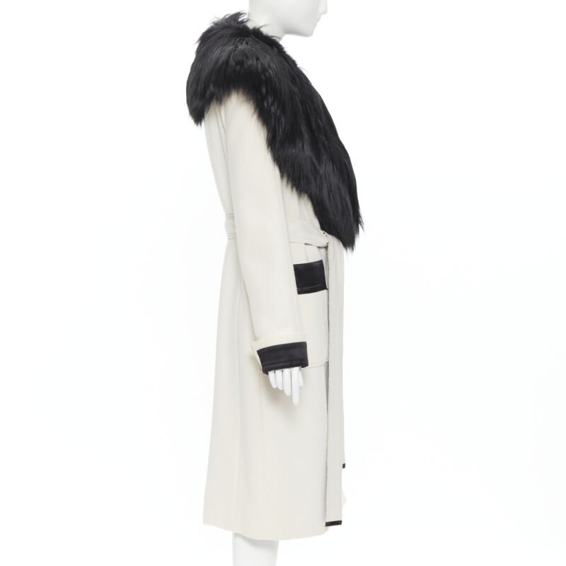 Tom Ford White Fox Fur Robe Coat - Side view