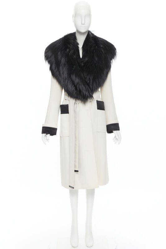 Tom Ford White Fox Fur Robe Coat - Image 14