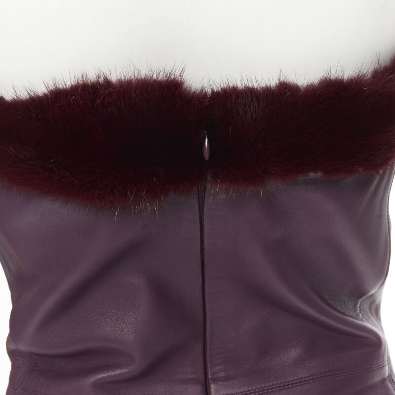 Gianni Versace Leather Strapless Dress - Detail 2
