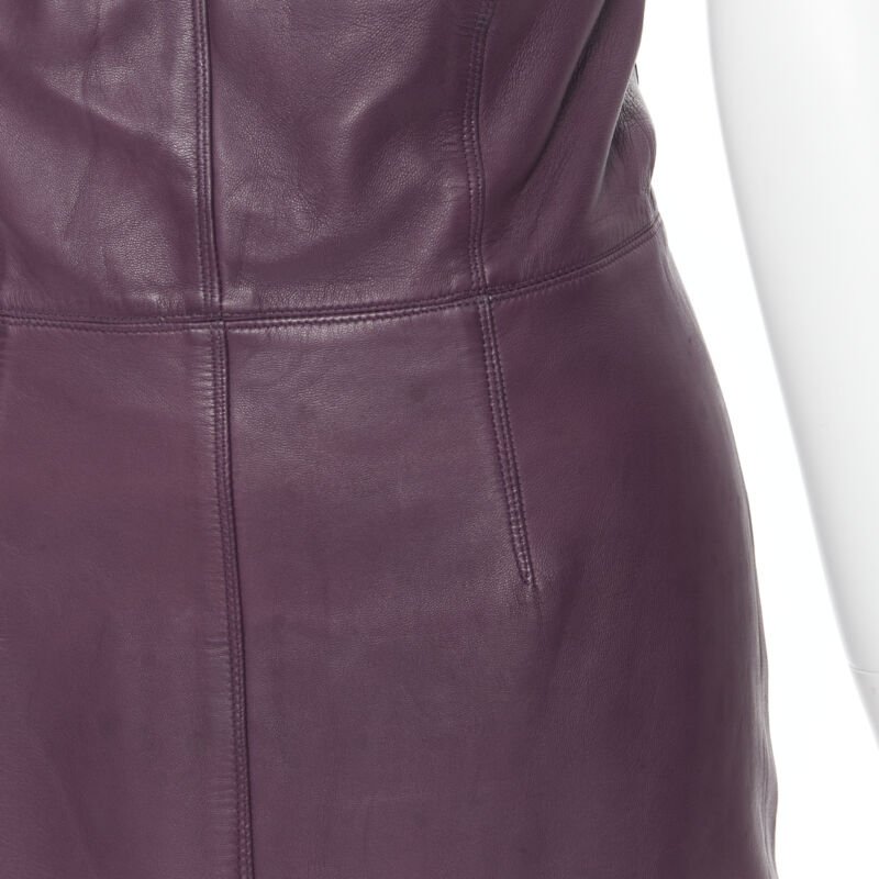 Gianni Versace Leather Strapless Dress - Image 12