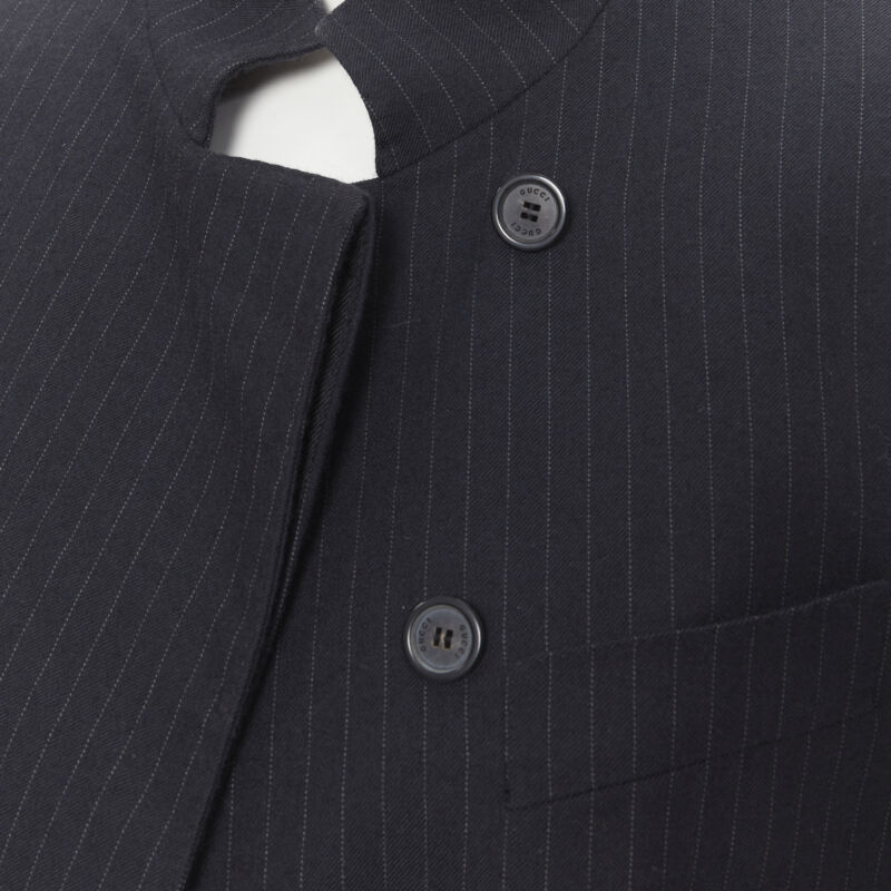 Gucci Pinstripe Officer Blazer - Image 10