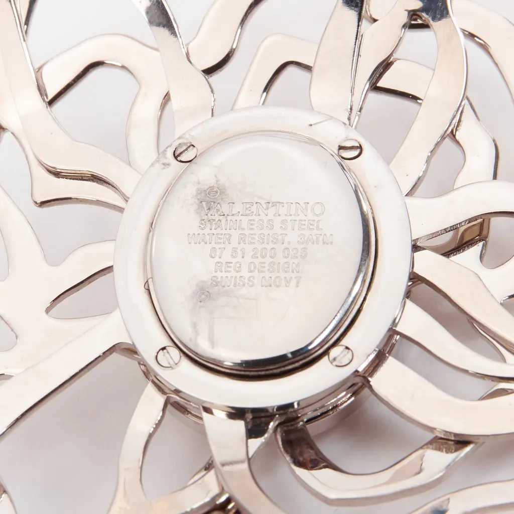 Valentino Crystal Flower Watch Silver Good - Model View