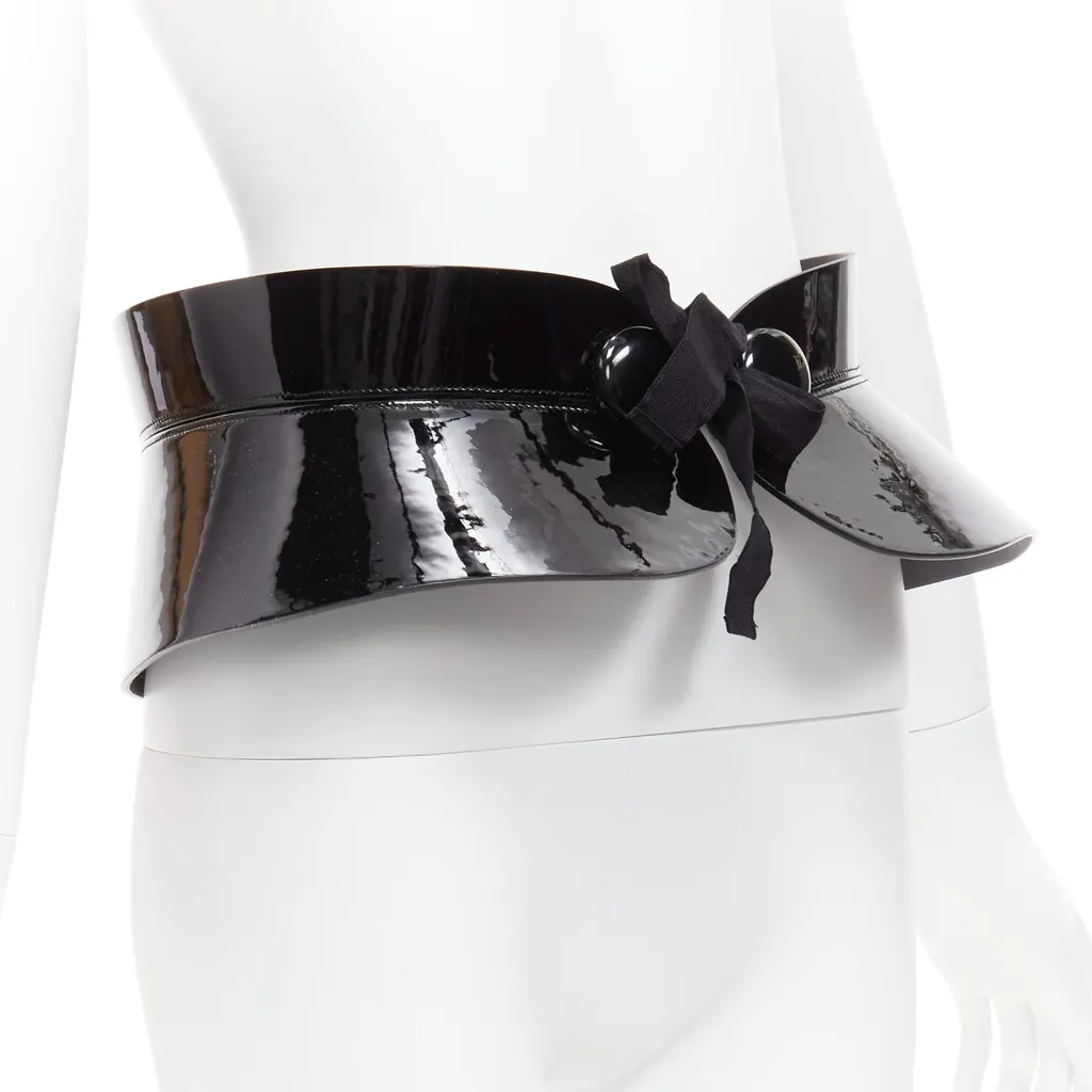 Louis Vuitton Cowhide Gold Buckle Belt Black Very good - Inside View