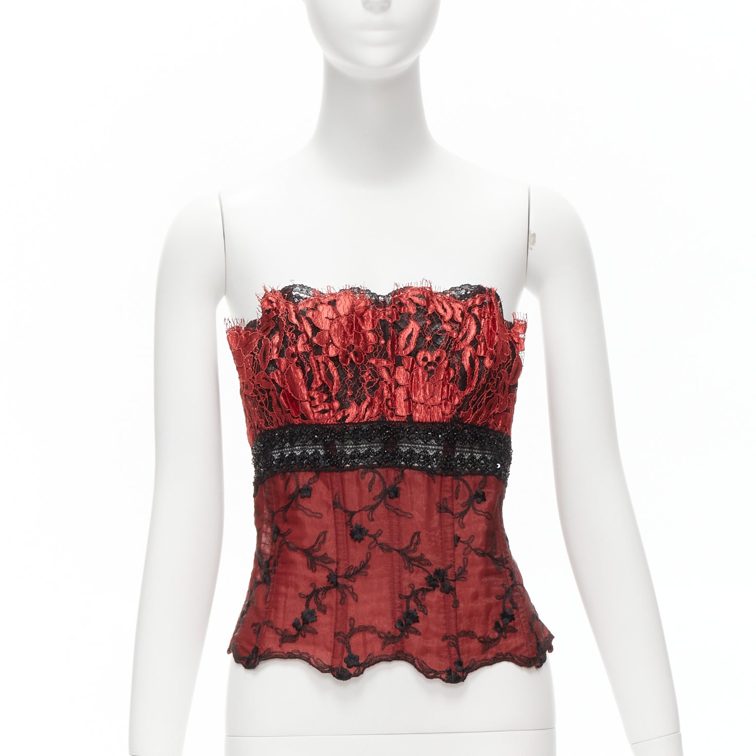 La Perla Beaded Lace Bustier