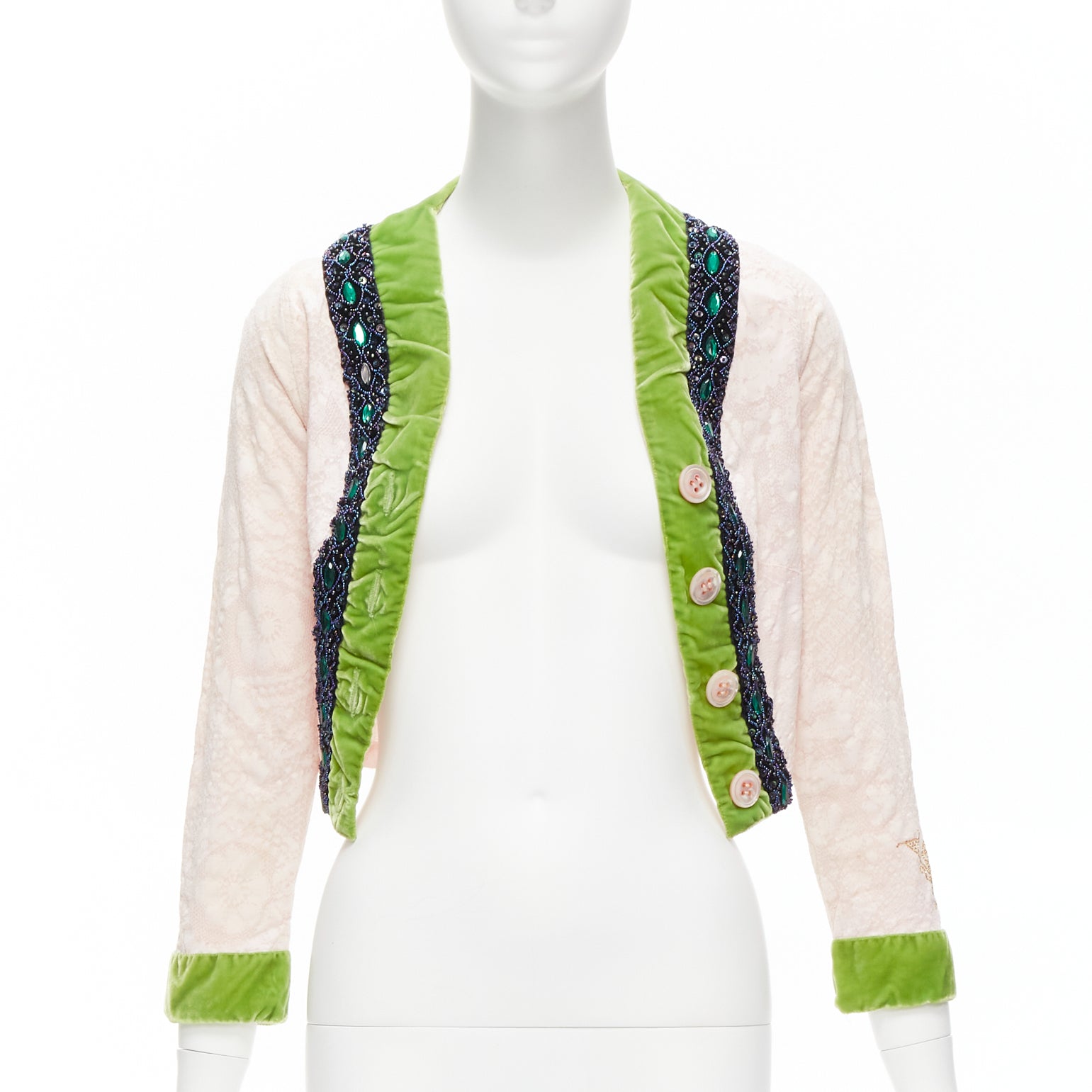 Unsigned / متعددة Velvet Lace Jacket - Image 6