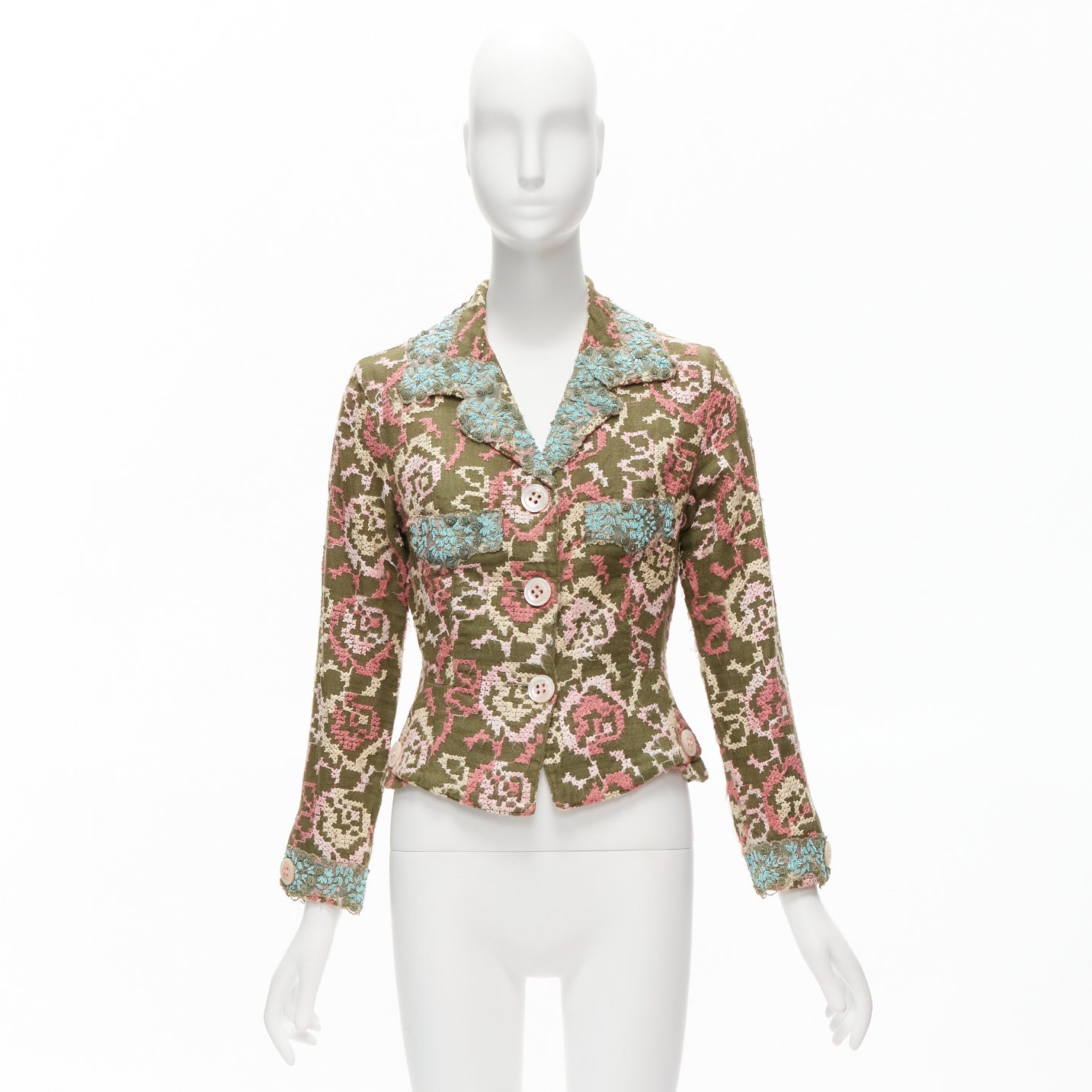Unsigned / متعددة Silk Embellished Blazer - Image 12