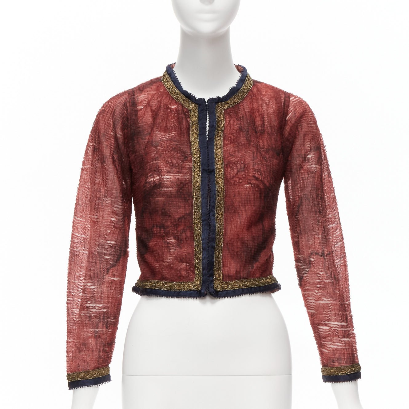 Unsigned / متعددة Sheer Cropped Jacket