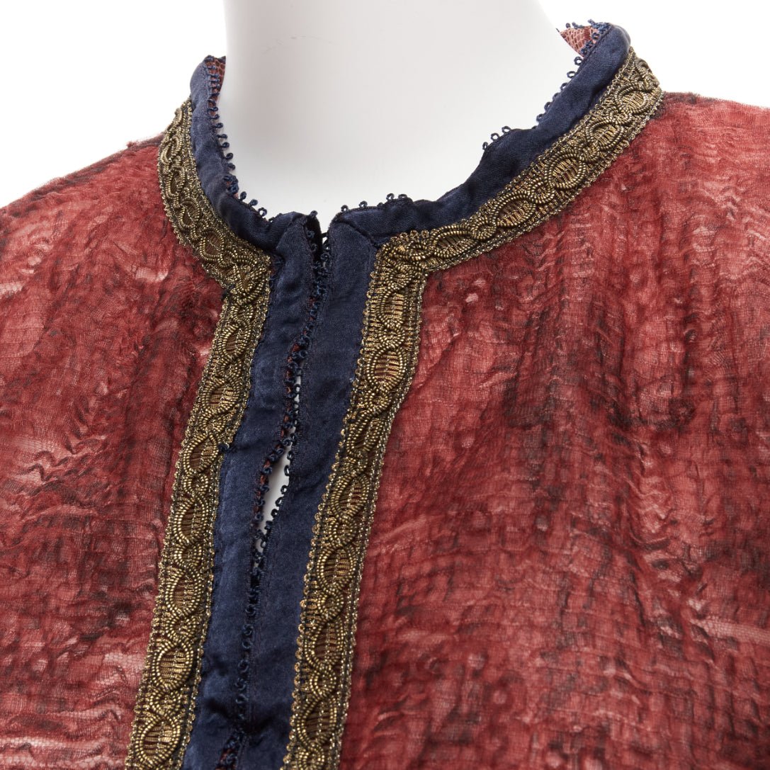 Unsigned / متعددة Sheer Cropped Jacket - Back view