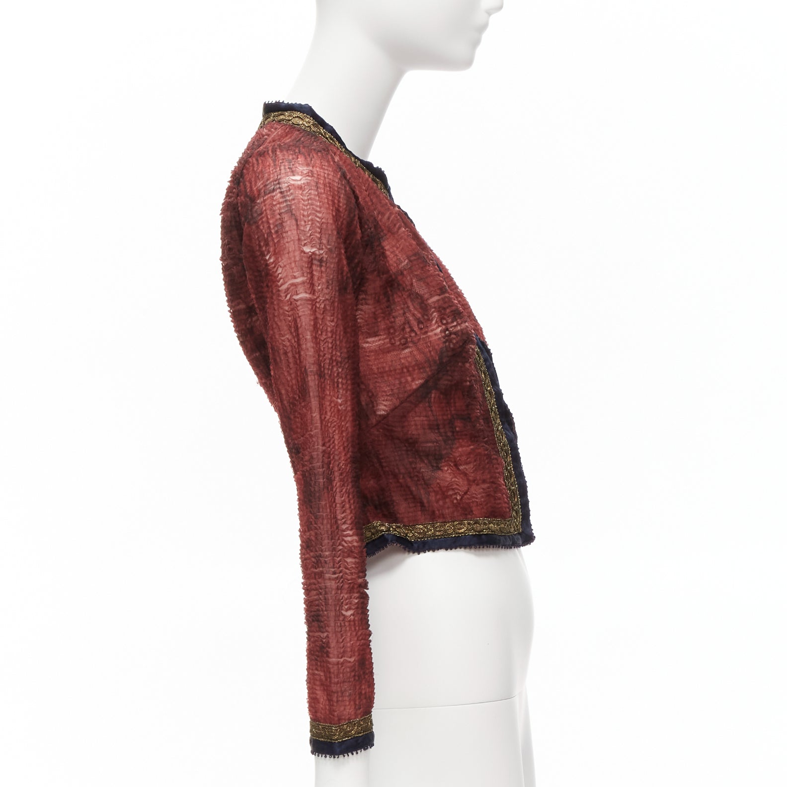 Unsigned / متعددة Sheer Cropped Jacket - Side view