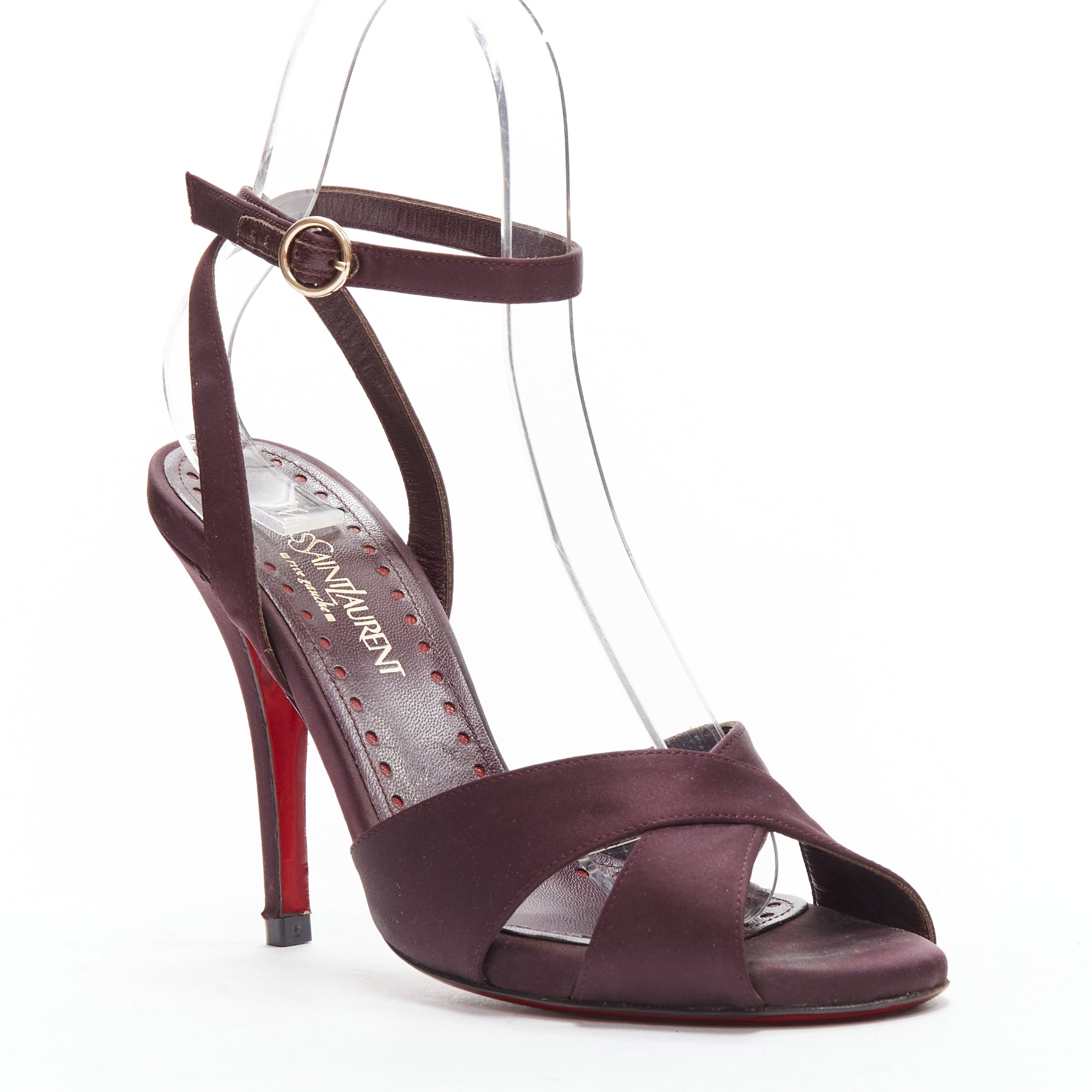 Yves Saint Laurent Red Sole Sandals - Back view