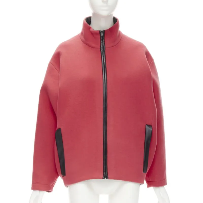 Balenciaga Red Wool Cocoon Bomber Red Wool Never worn - Front View