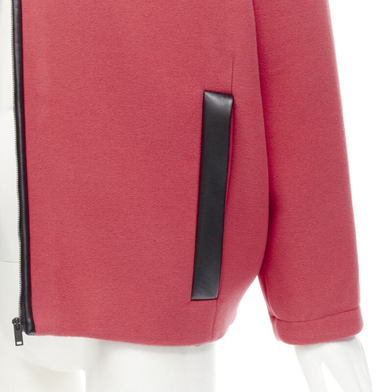 Balenciaga Red Wool Cocoon Bomber - Image 11
