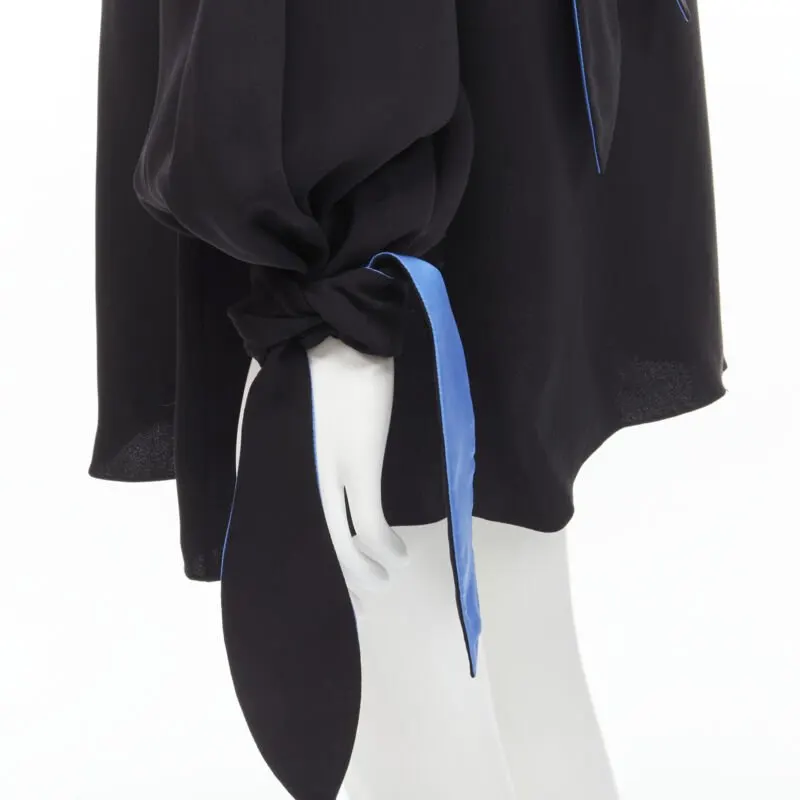 Roksanda Bow Tie Tunic Black Silk Very good - Back View