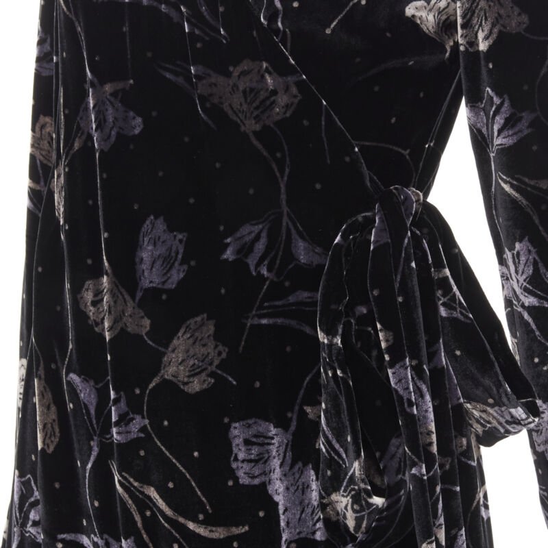 Diane Von Furstenberg Velvet Wrap Dress - Back view