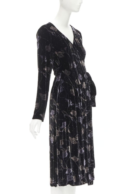 Diane Von Furstenberg Velvet Wrap Dress - Image 6