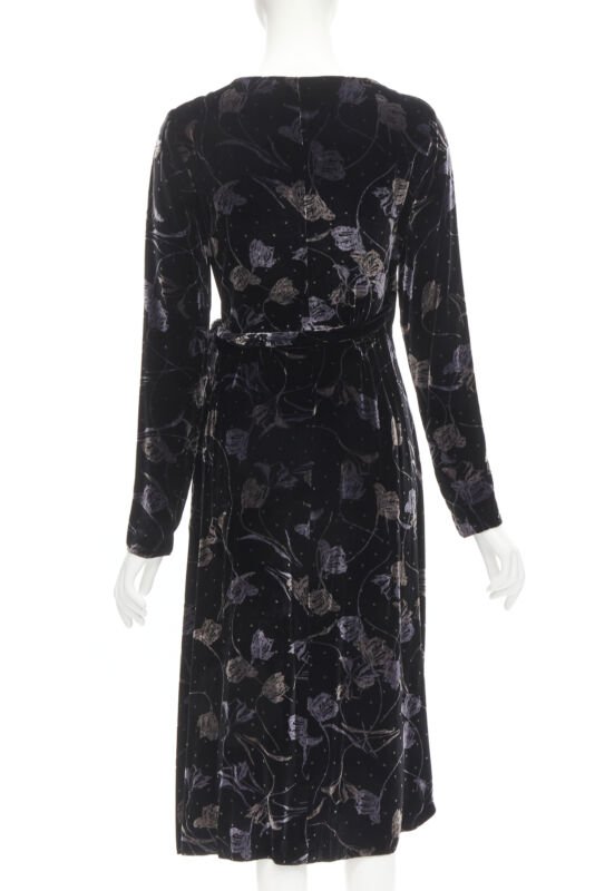 Diane Von Furstenberg Velvet Wrap Dress - Side view