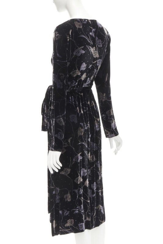 Diane Von Furstenberg Velvet Wrap Dress - Detail 1
