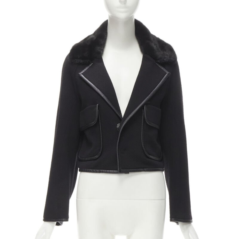 Dsquared2 Mink Fur Trim Jacket