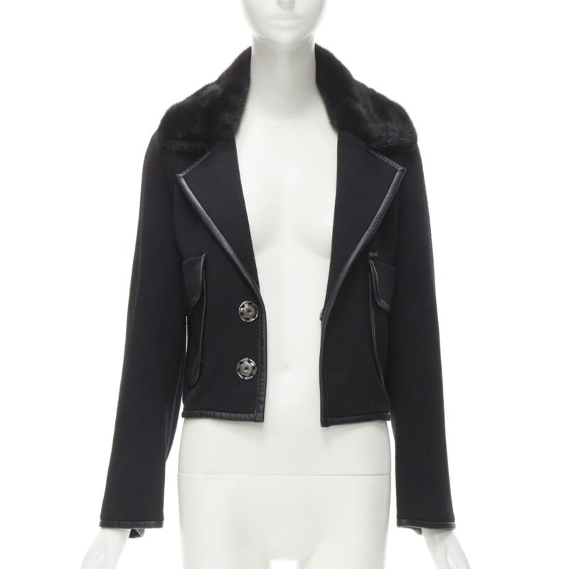 Dsquared2 Mink Fur Trim Jacket - Image 6