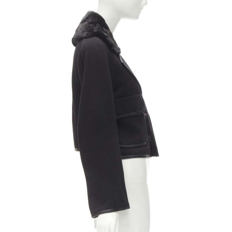 Dsquared2 Mink Fur Trim Jacket - Side view