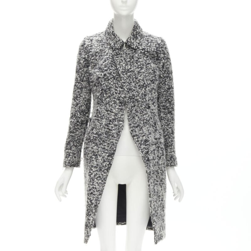 Dior Grey Boucle Wool Coat