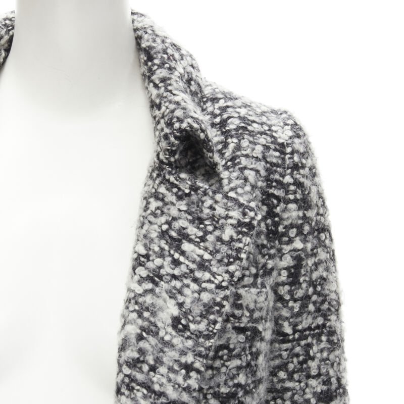 Dior Grey Boucle Wool Coat - Back view