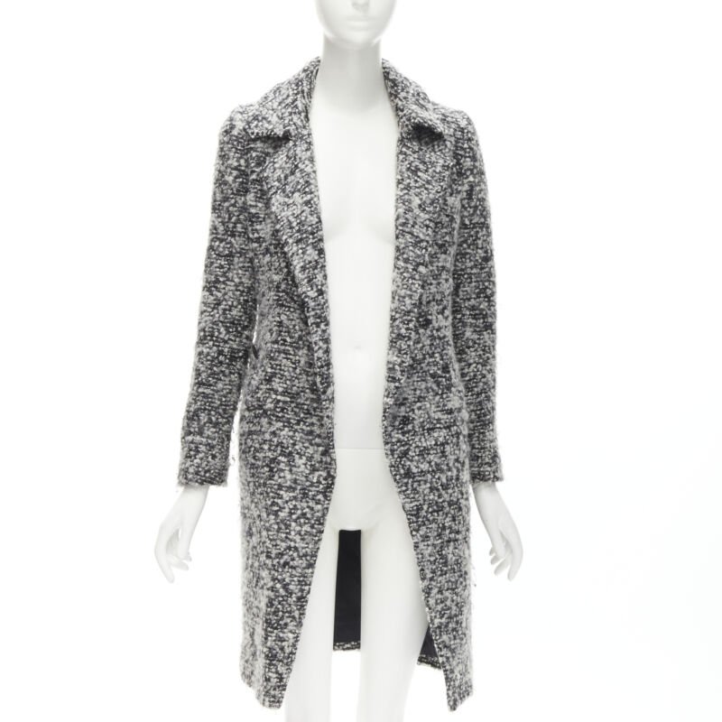 Dior Grey Boucle Wool Coat - Image 6