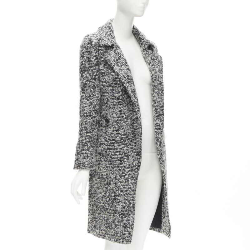 Dior Grey Boucle Wool Coat - 4