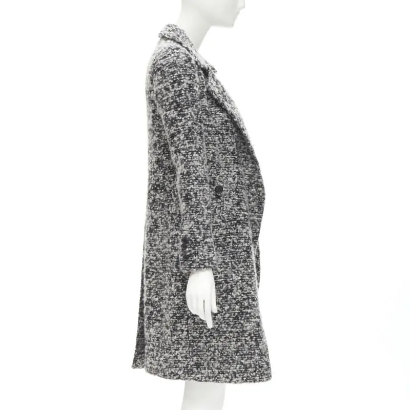 Dior Grey Boucle Wool Coat Grey Wool Never worn - Box View
