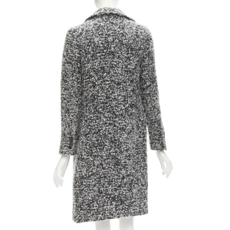 Dior Grey Boucle Wool Coat - Detail 1