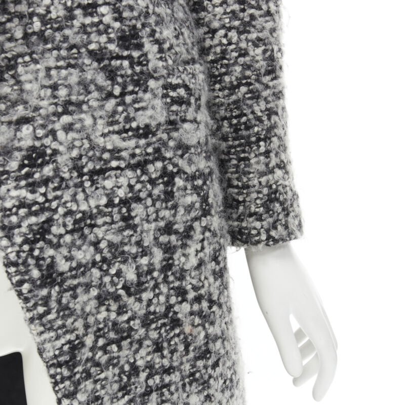 Dior Grey Boucle Wool Coat - Image 10