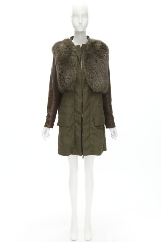 Givenchy Green Fur Sleeve Coat - Image 13