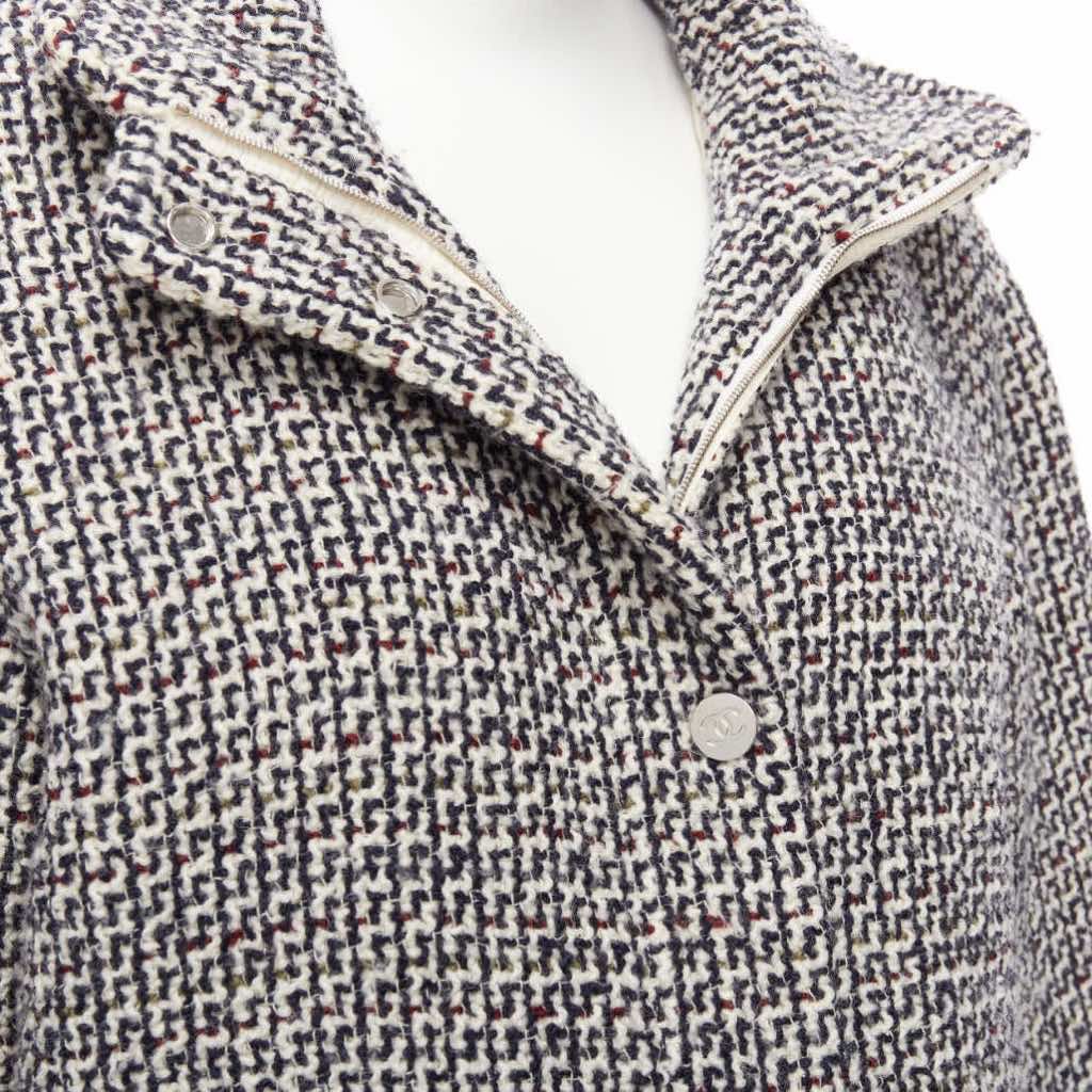 Chanel Reversible Tweed Puffer Coat - Back view