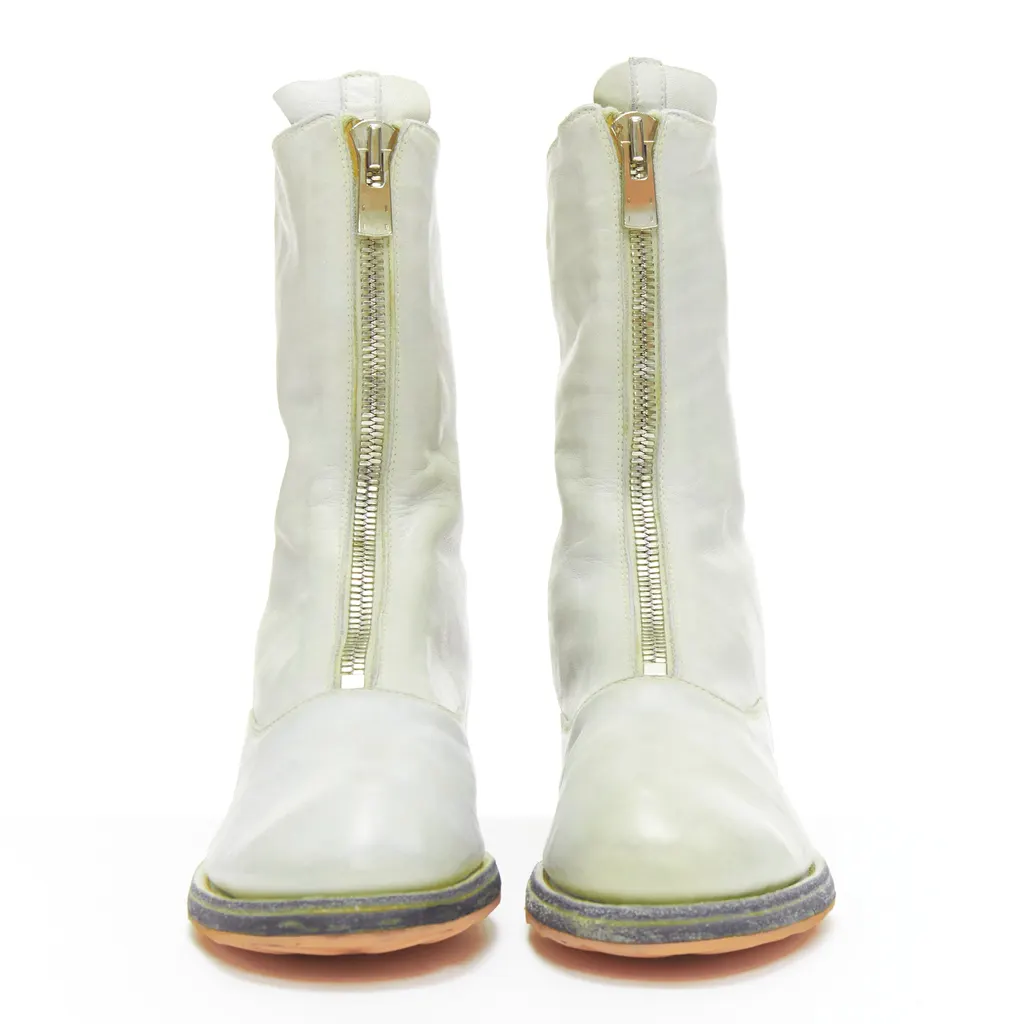 Guidi Ponyhair Cage Heel Boots Grey Leather Very good - Inside View