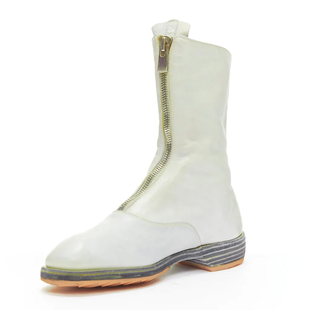 Guidi Ponyhair Cage Heel Boots Grey Leather Very good - Model View