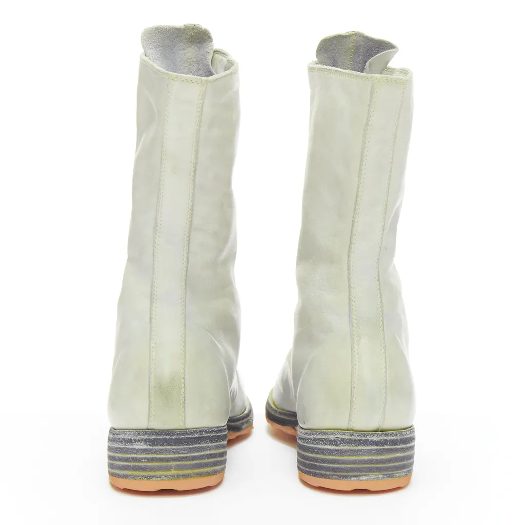 Guidi Ponyhair Cage Heel Boots Grey Leather Very good - Box View