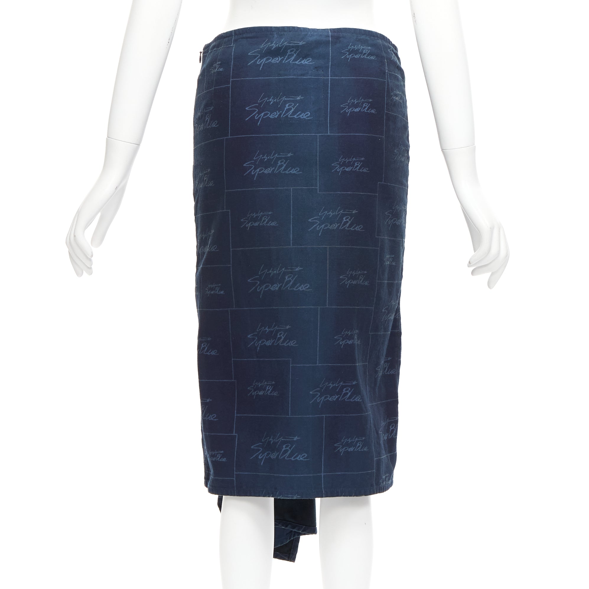 Yohji Yamamoto Logo Laced Skirt - Side view