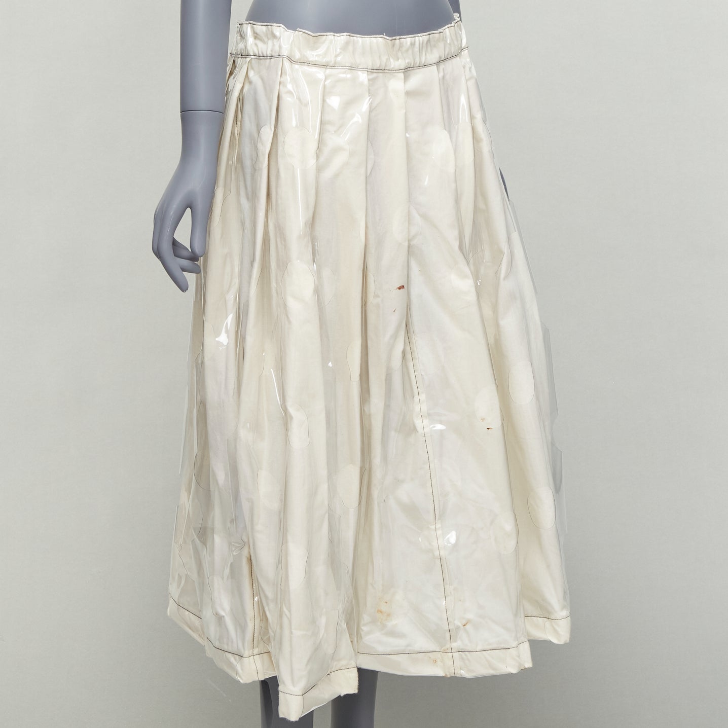 Comme Des Garcons Laminated Canvas Skirt - Back view