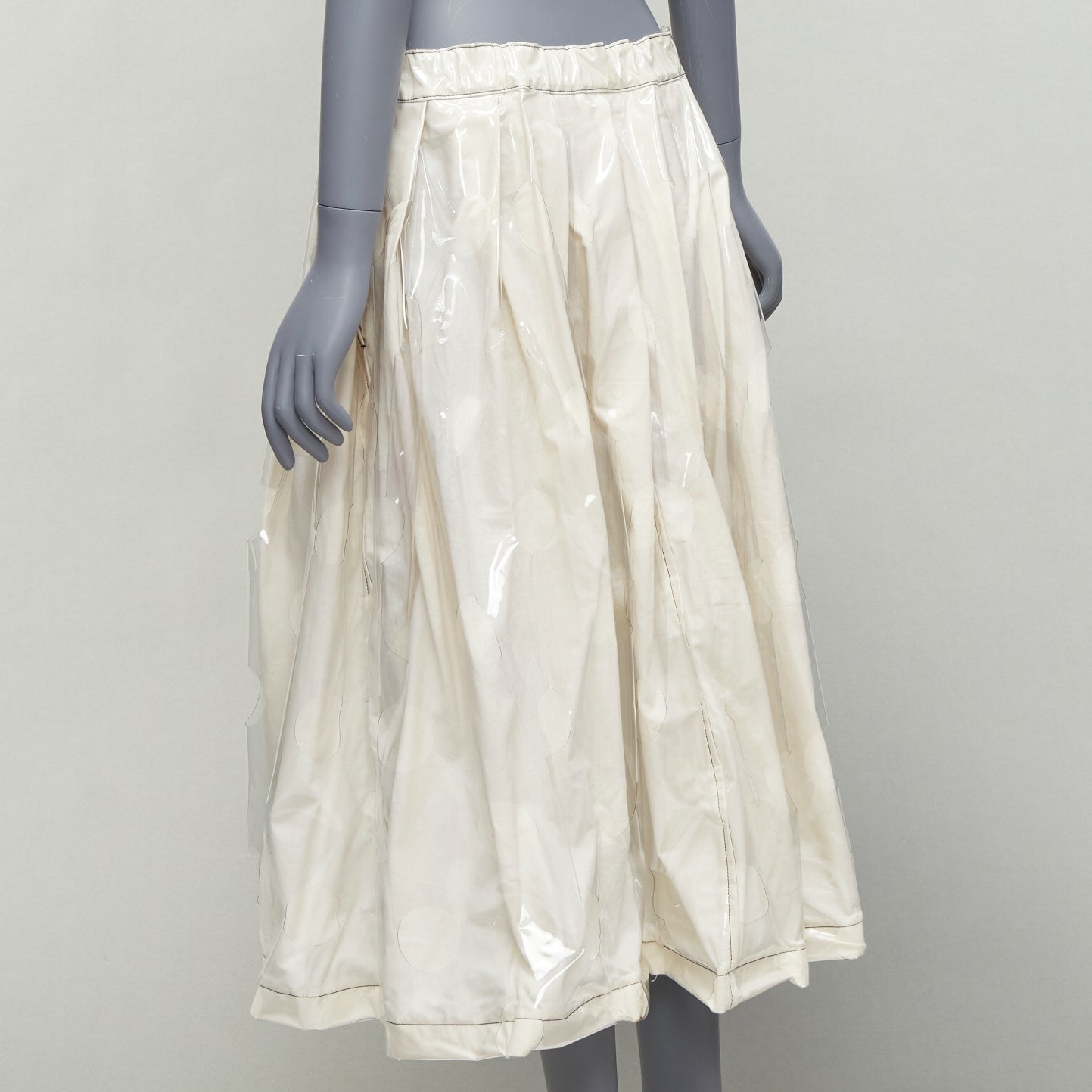 Comme Des Garcons Laminated Canvas Skirt - Side view