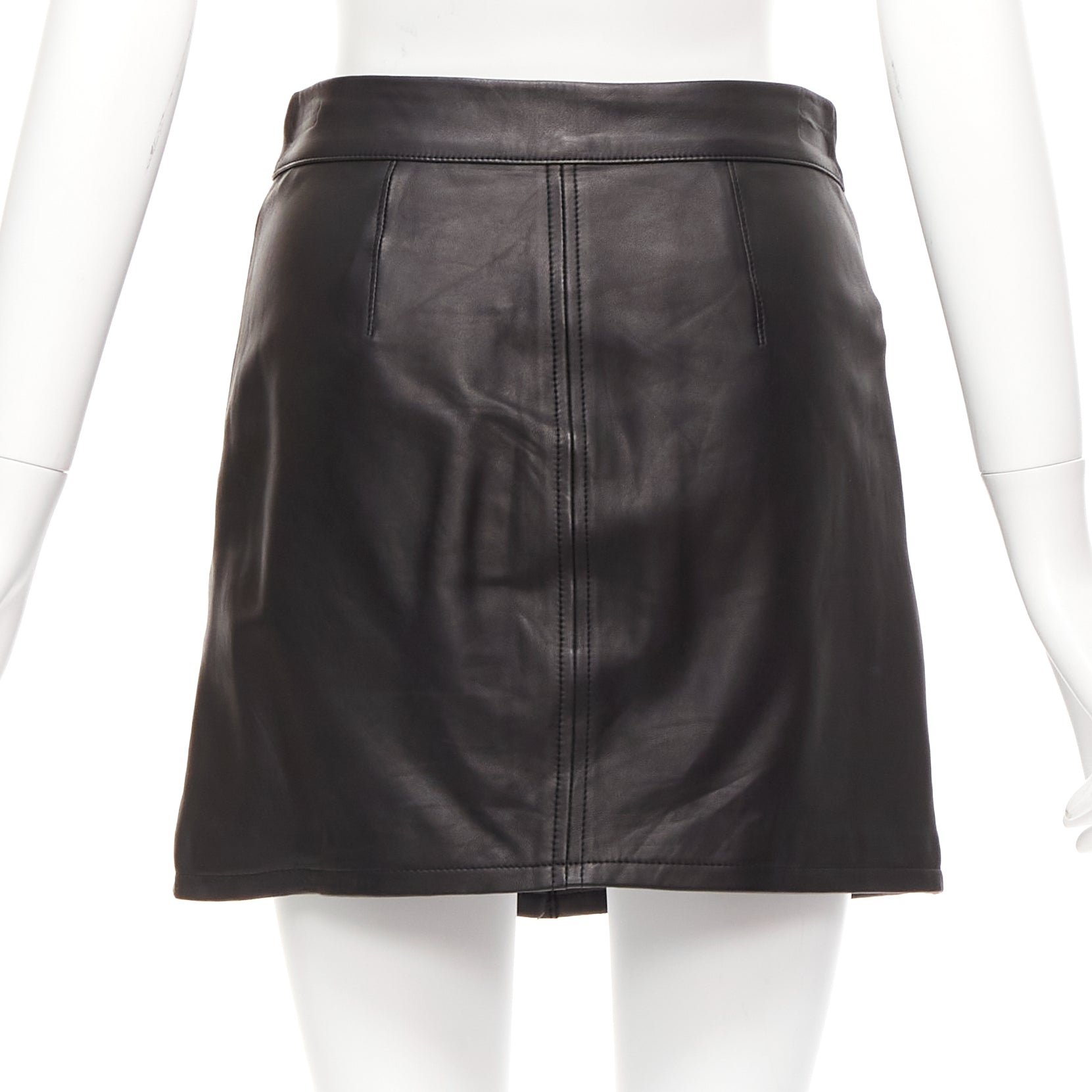 Frame Leather Pocket Skirt - Side view