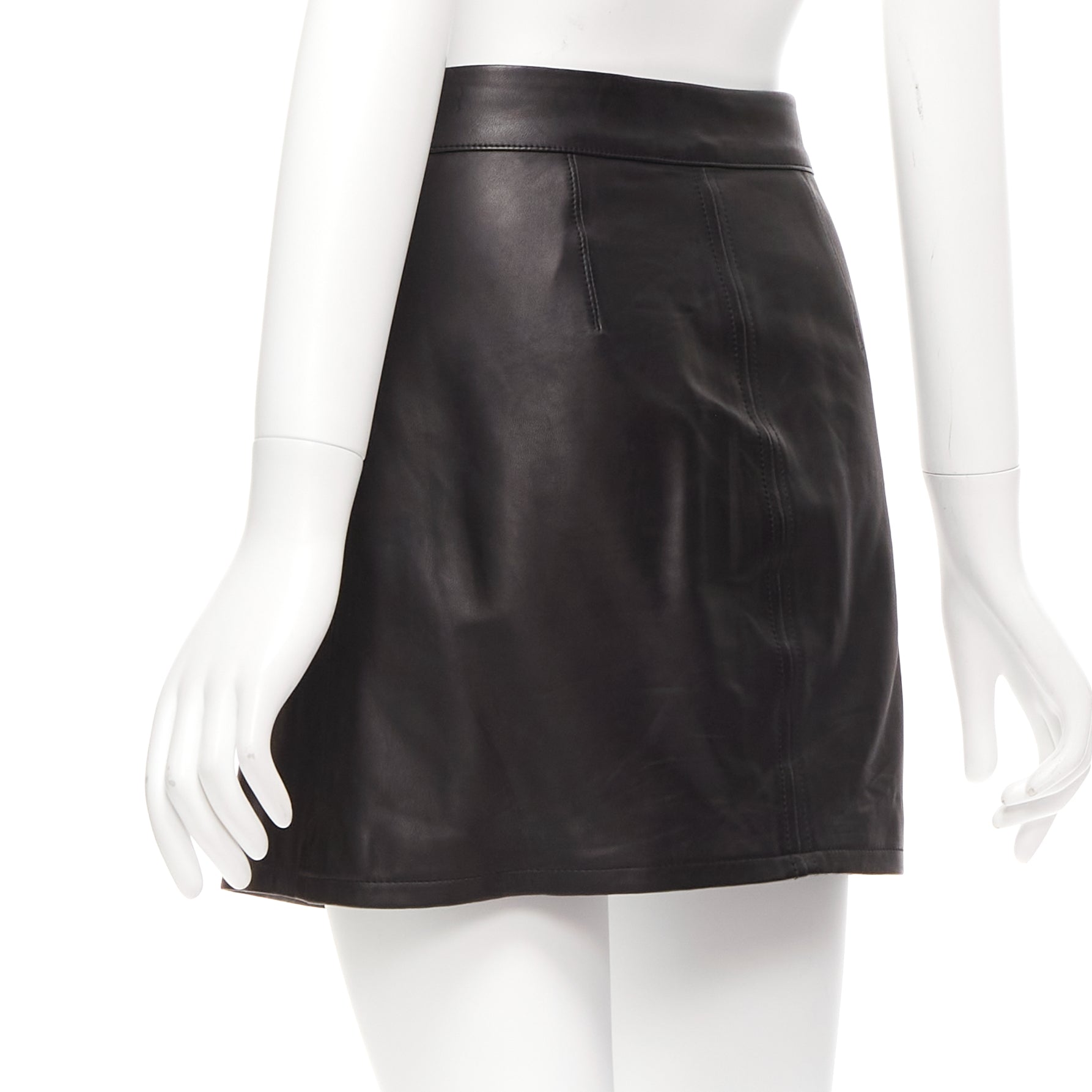 Frame Leather Pocket Skirt - Detail 1