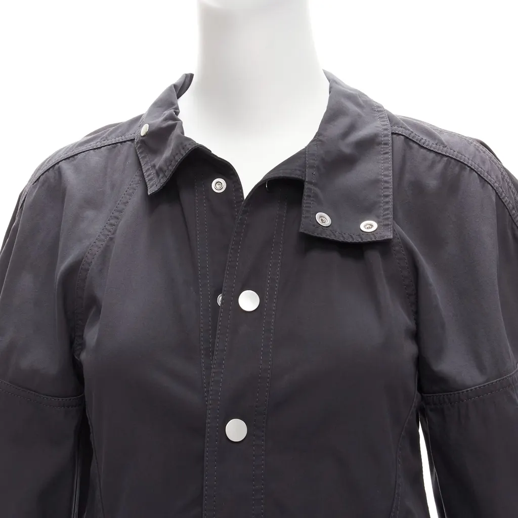 Bottega Veneta 3D Snap Shirt Black Cotton Good - Back View