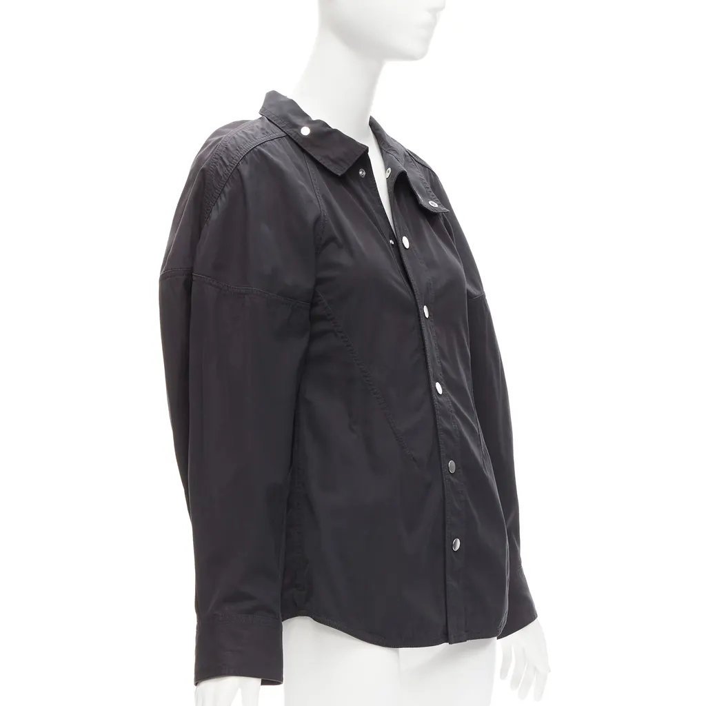 Bottega Veneta 3D Snap Shirt Black Cotton Good - Inside View