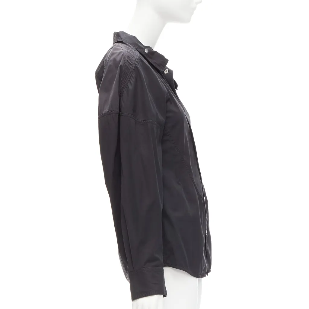 Bottega Veneta 3D Snap Shirt Black Cotton Good - Model View