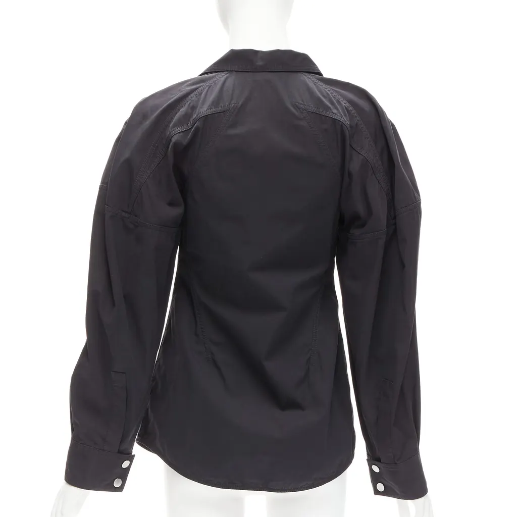 Bottega Veneta 3D Snap Shirt Black Cotton Good - Box View
