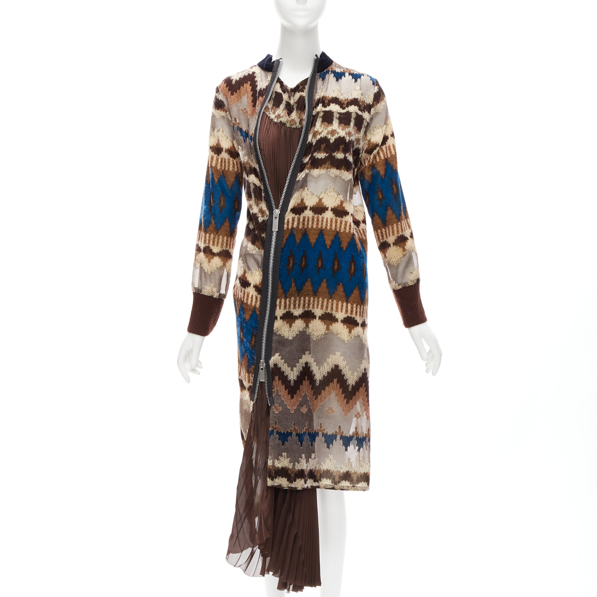Sacai Ethnic Devore Dress